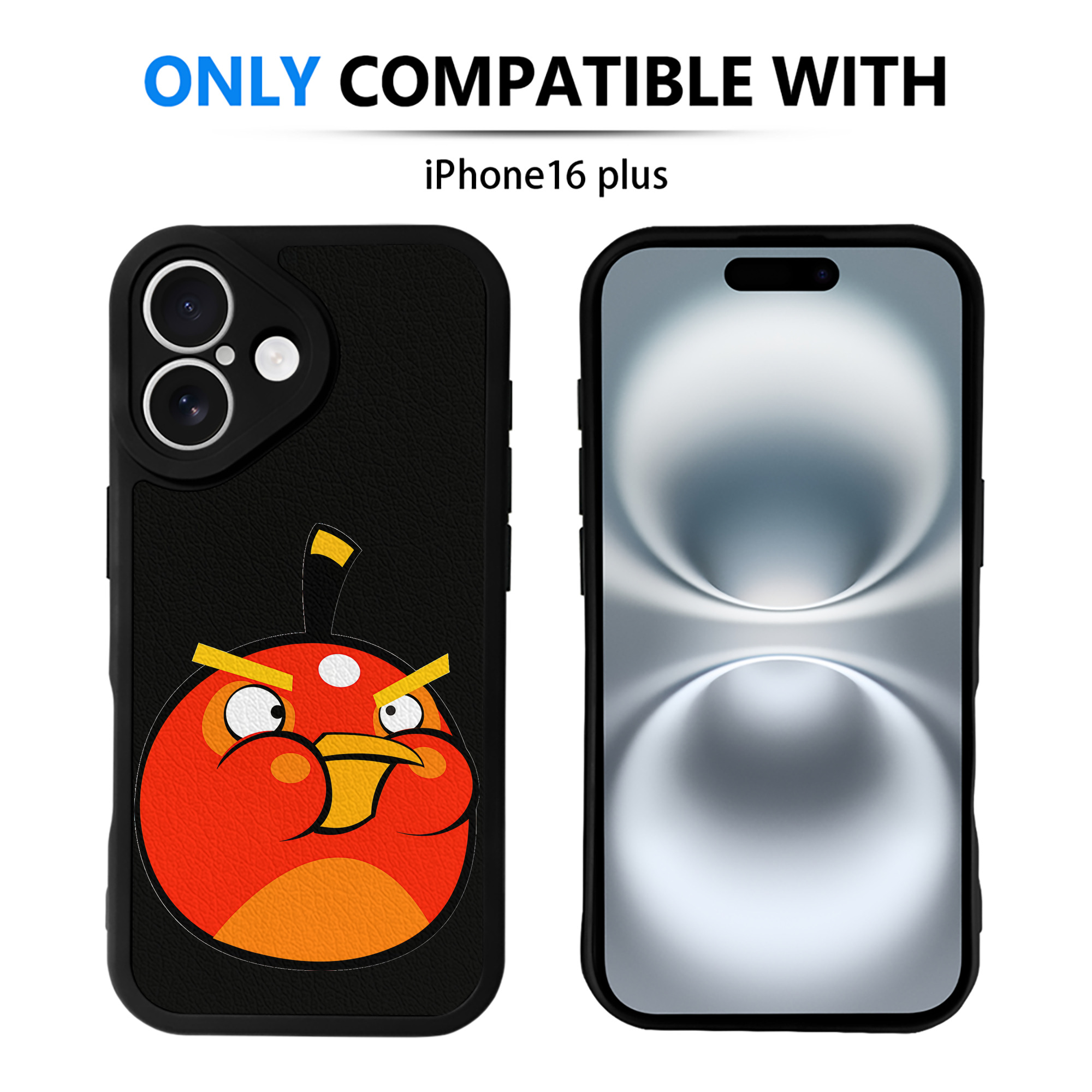（画像用） Angry Birds アングリーバード 【iPhone 16シリーズ対応】シリコンスマホケース（レザー調） 材質：シリコン